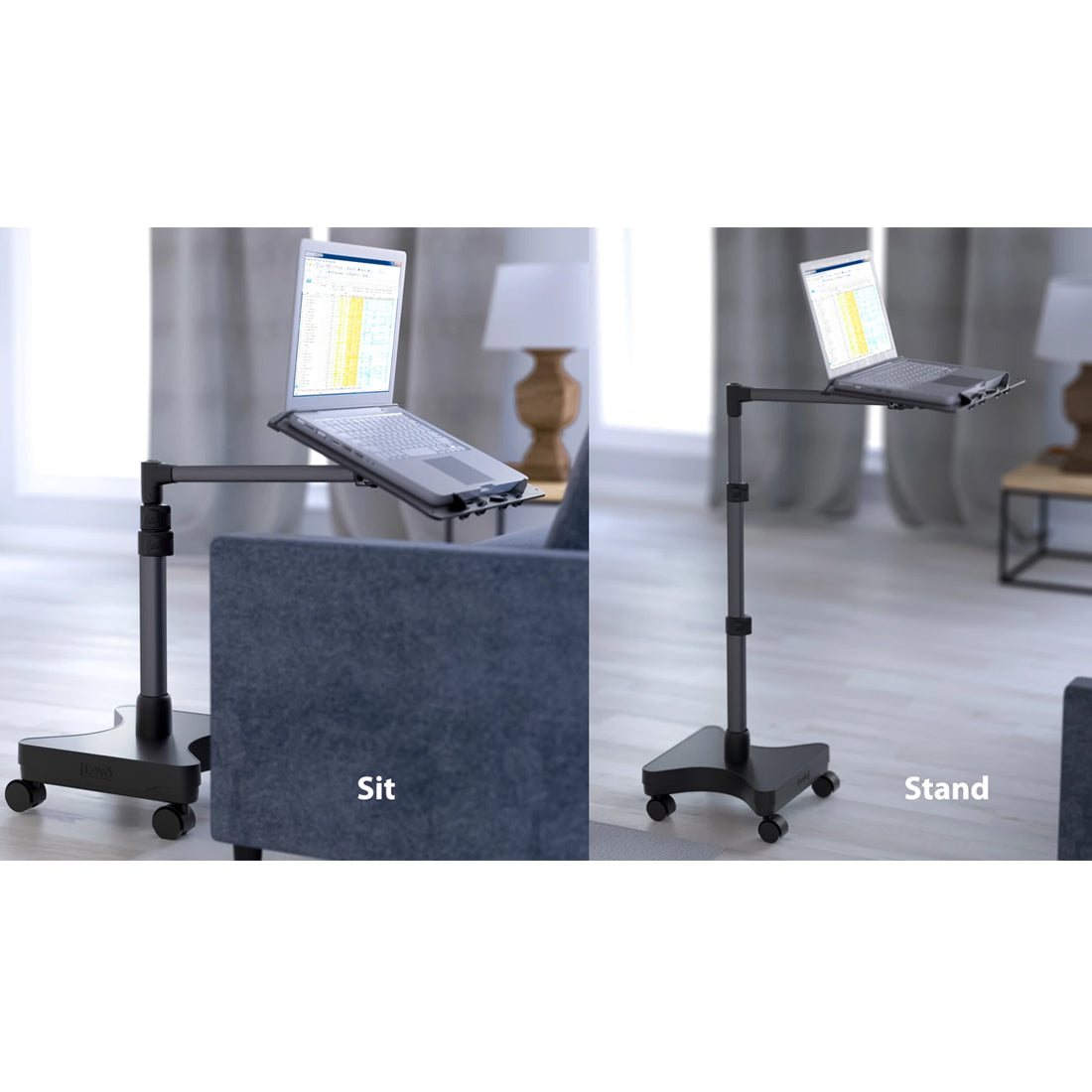 LEVO - Rolling Laptop Workstation Stand LEVO - Rolling Laptop Workstation Stand